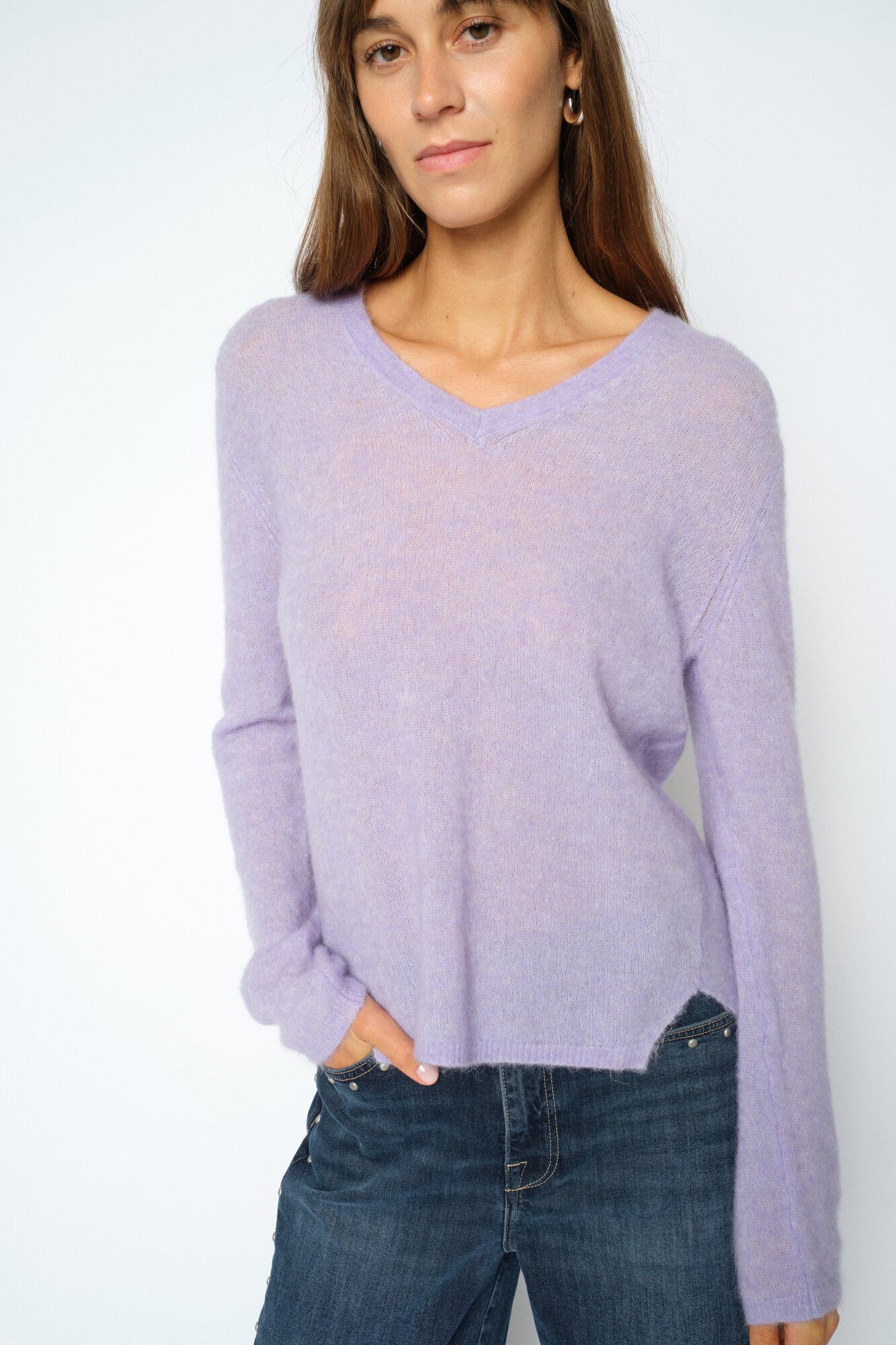 Mape Sophia V-hals strik - Violet Tulip